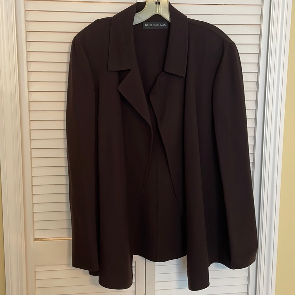 100% wool, Dana Buchman, black casual jacket